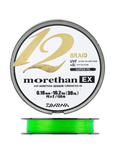 Daiwa Morethan EX 12 Braid 0.10mm 135m Lime Green